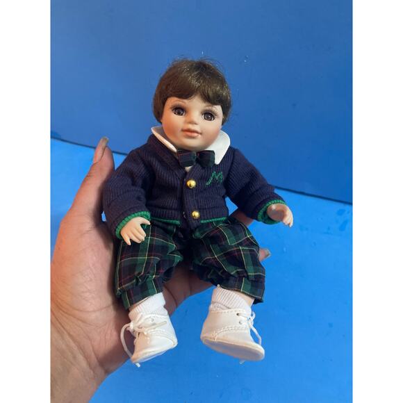 Vintage Marie Obmond mini porcelain doll Tiny Tots Boy Doll - Picture 4 of 6